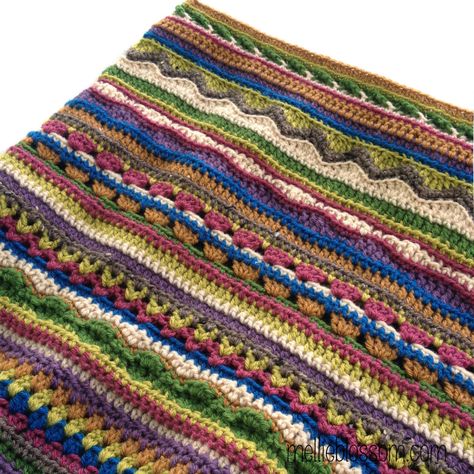 Mixed Stitch Stripey Blanket Update | mellie blossom Crochet Striped Blanket Pattern, Baby Crochet Blanket Free, Striped Crochet Blanket, Plaid Crochet, Crochet Knit Blanket, The Swap, Crochet Throw Pattern, Craft Crochet, Crochet Afgans