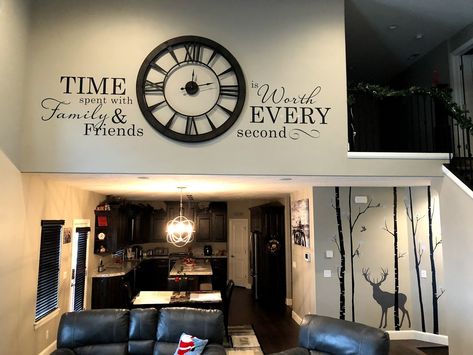 Large Wall Clock Decor, Large Wall Decals, Vinyl Decor, Large Wall Decor, Clock Decor, Large Wall Clock, Large Clock, Decal Wall Art, Clock Wall Decor