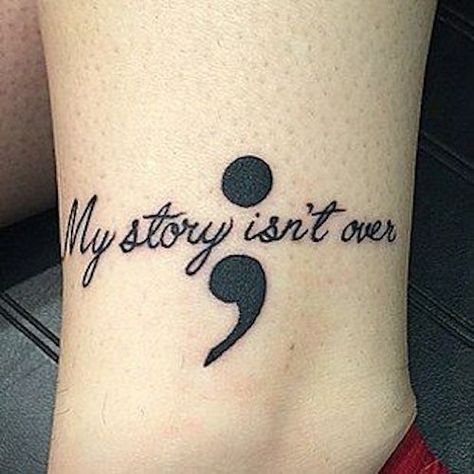 Unique Tattoos For Women, Awareness Tattoo, Health Tattoo, Semicolon Tattoo, Selfie Photography, Dream Tattoos, Tattoo Trends, With Meaning, Symbolic Tattoos