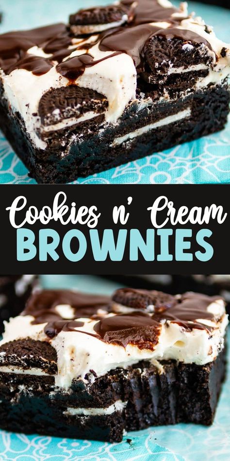 Cookies And Cream Brownies, Black Color Hairstyles, Oreo Filling, Cookies N Cream, Hairstyles Black Hair, Color Hairstyles, Brownie Desserts, Oreo Recipes, Dinner Chicken