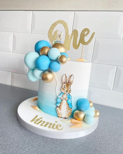 Easter Birthday Cake Boy, Peter Rabbit First Birthday Cake, Peter Rabbit Birthday Party Cake, Peter Rabbit 1st Birthday Cake, Bunny First Birthday Boy, Peter Rabbit Cake Ideas, Peter Rabbit Cakes, Some Bunny Is One Boy, Peter Rabbit First Birthday Boys