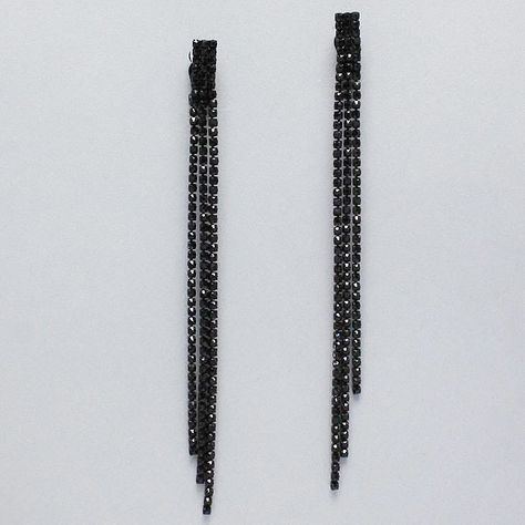 Black Sparkly Jewelry, Prom Jewelry Black Dress, Long Black Earrings, Black Prom Accessories, Black Prom Jewelry, Black Earrings Elegant, Black Prom Earrings, Black Jewelry Earrings, Prom Jewelry Earrings