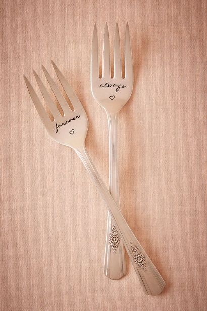 Silver Evermore Forks (2) | BHLDN Best Wedding Registry, Bridesmaid Dresses Formal, Wedding Dresses Bridesmaids, Anthropologie Wedding, Bridal Shower Food, Amazing Weddings, Cute Wedding Ideas, Wedding Ties, Beautiful Dishes