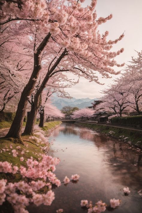 Cherry blossom aesthetic wallpaper but AI-generated Pink Trees Wallpaper, Cherry Blossom Trees Aesthetic, Pink Blossom Aesthetic, Sakura Blossoms Aesthetic, Wallpaper Cherryblossom, Sakura Wallpaper Blossoms, Pink Cherry Blossom Aesthetic, Cherry Tree Aesthetic, Pink Sakura Wallpaper