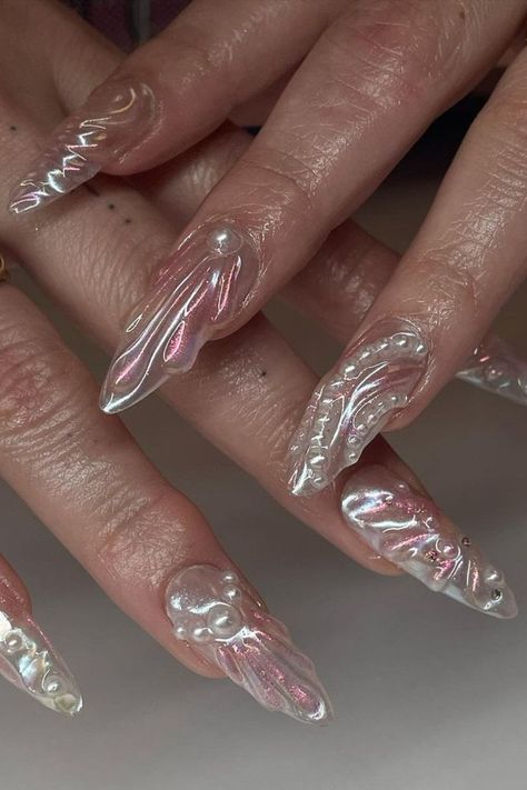 transparent mermaid nail art Mermaid Nail Art, Mermaid Nail, Scale Art, Mermaid Nails, Living Proof, Nail Art Ideas, Press On Nails, Tik Tok, Art Ideas