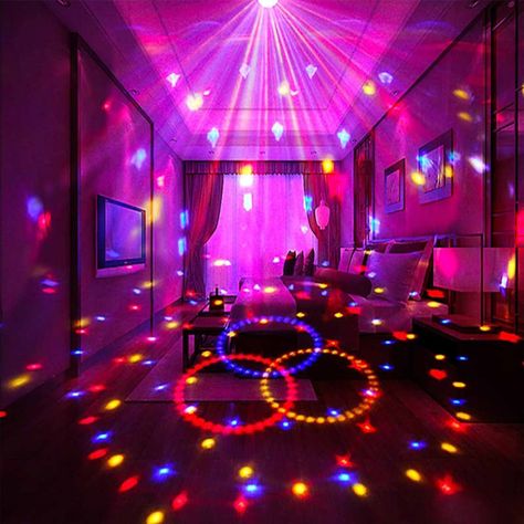 Sound Activated Party Lights Mirror Ball Lamp With Remote Control Dj Lighting, Rgb Disco Ball, Strobe Lamp 7 Modes Stage Par Light For Home Room D... Disco Ball Party, Stage Lighting Design, Dj Lights, Dj Room, Disco Ball Light, Dance Party Birthday, Led Party Lights, Disco Party Decorations, Led Stage Lights