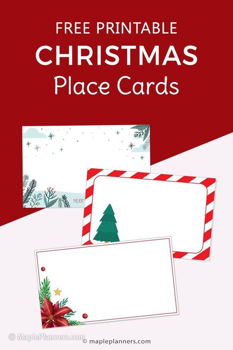 Place Cards Christmas Table, Christmas Place Settings Diy Name Cards, Christmas Place Cards Printable Free, Christmas Place Settings Diy, Christmas Place Cards Diy, Printable Christmas Place Cards, Christmas Table Place Cards, Xmas Place Cards, Free Printable Place Cards