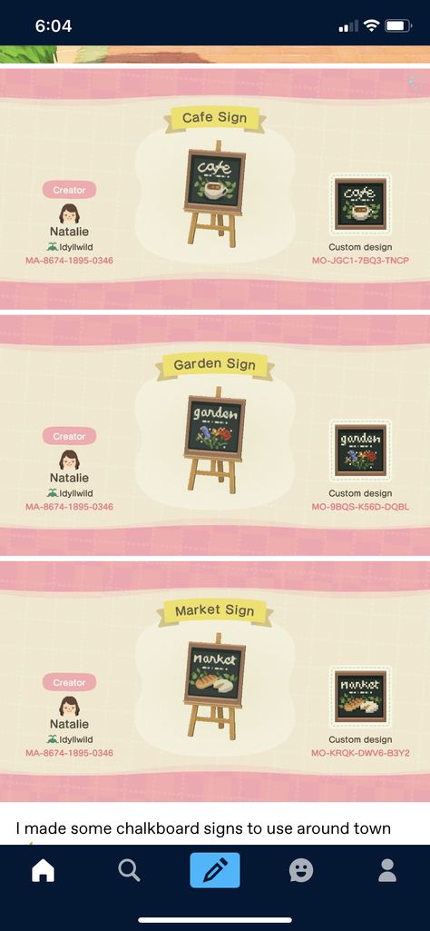 Acnh Market Sign Design, Able Sisters Animal Crossing Design Sign, Acnh Cafe Menu Design Code, Acnh Coffee Shop Codes, Coffee Shop Codes Animal Crossing, Brewster Sign Acnh, Able Sisters Sign Acnh, Acnh Sign Design Code Shop, Acnh Cafe Sign Design Code