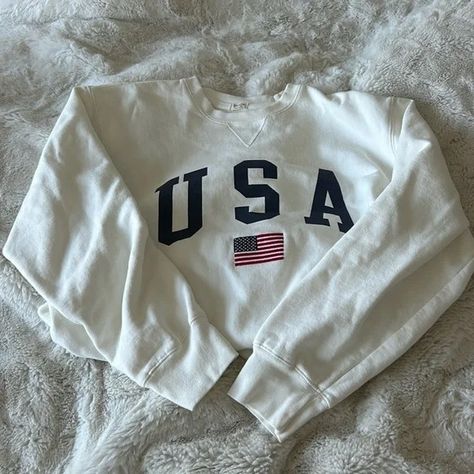 Brandy Melville | Sweaters | Brandy Melville Usa Vintage Crewneck | Poshmark Brandy Melville Usa, Brandy Melville Sweaters, Vintage Crewneck, Birthday Wishlist, Brandy Melville, Brandy, White Blue, Sweatshirts Women, Crew Neck