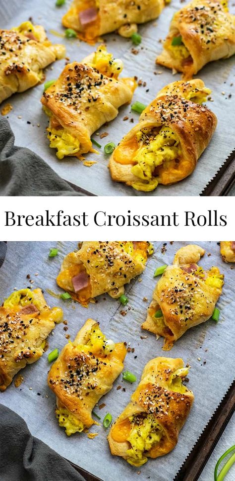 Crossiant Rolls Recipes, Super Bowl Breakfast Ideas, Healthy Breakfast Croissant, Breakfast With Croissants Ideas, Healthy Croissant Breakfast, Breakfast Ideas With Croissant Rolls, Breakfast Croissant Roll Ups, Easy Saturday Breakfast Ideas, Pillsbury Croissant Breakfast Ideas