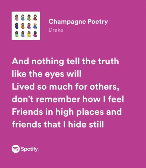 Drake - Champagne Poetry Champagne Poetry Drake, Song Lyrics Drake, Champagne Poetry, Poetry Wallpaper, Drake Photos, Drake (lyrics), Starbucks Recipes, Instagram Funny Videos, Visual Poetry