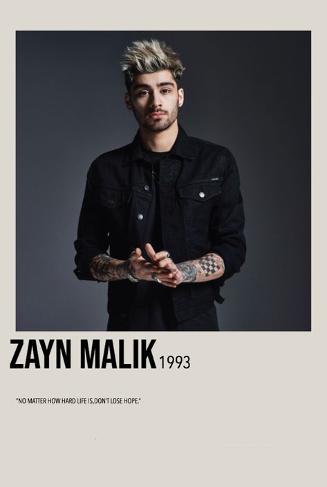 Zayn Malik Music Poster, Minimal Polaroid Celeb Poster, Zayn Malik Polaroid, Zayn Malik Poster, Zayn Poster, Zayn Malik Songs, Billboard Cover, Poster Polaroid, One Direction Art