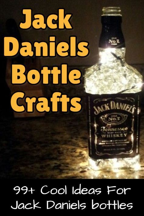 Jack Daniel's Craft ideas - cool DIY ideas for empty Jack Daniels whiskey bottles Jack Daniels Bottle Crafts, Jack Daniels Decor, Whiskey Bottle Crafts, Old Liquor Bottles, Diy Whiskey, Jack Daniels Gifts, Empty Liquor Bottles, Alcohol Bottle Crafts, Liquor Bottle Lamp