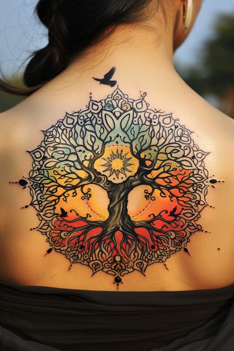 Small Detailed Tattoos, Tree Of Life Tattoo Ideas, Woman Tree Tattoo, Tree Of Life Tattoos, Life Tattoo Ideas, Tiny Wrist Tattoos, Tree Tattoo Designs, Tattoo Ideas For Women, Leg Sleeve Tattoo