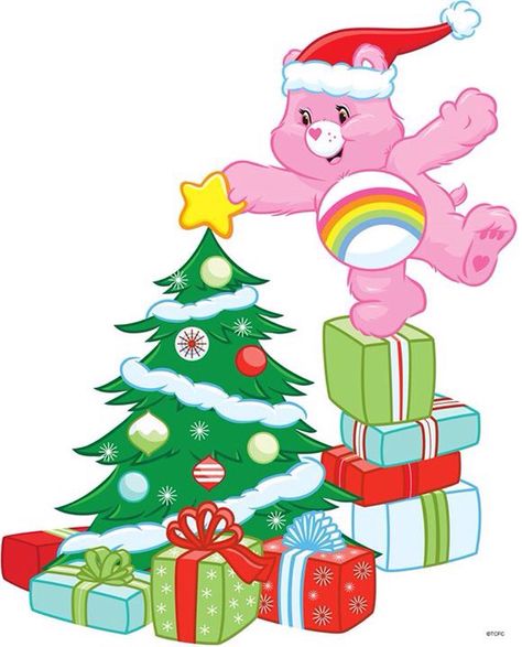 Christmas Cheer Bear Care Bear Christmas Wallpaper, Christmas Care Bear, Houses Decorated For Christmas, Care Bear Christmas, Care Bears Christmas, Mickey Mouse Printables, Childhood Christmas, Christmas Wallpaper Iphone Cute, Christmas Gift Tags Free