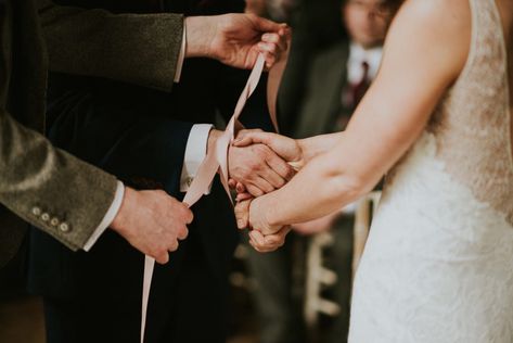 What is a Hand-fasting Ceremony? (And How To Do It!) | OneFabDay.com Wedding Hand Fasting, Hand Wrapping Ceremony, Hand Ceremony Wedding, Hand Tie Wedding Ceremony, Hand Binding Wedding, Binding Of Hands Ceremony, Hand Fasting Wedding, Hand Fastening Wedding, Hand Fasting Ceremony Script