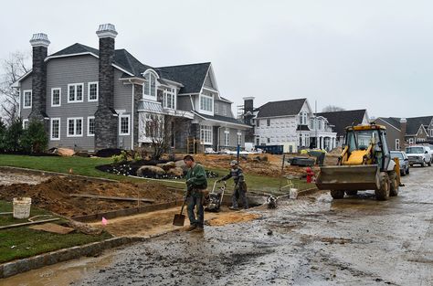 Large lots, good schools and a central location are among the advantages of Dix Hills, an unincorporated area of the town of Huntington. Here, Oak Hill Estates, a new development where homes start at almost $2 million. Oak Hill, Town Center, School District, School Fun, Ny Times, The New York Times, House Exterior, New York City, Real Estate