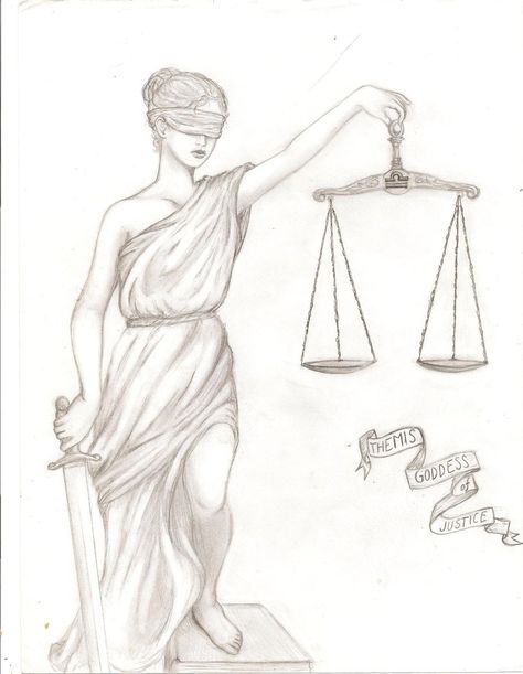 Law Drawing Art, Nemesis Greek Goddess, Lady Justice Drawing, Justice Tattoo, Lady Justice, Justice System, Bujo Inspiration, Wow Art, Office Art