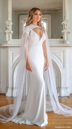 Untitled Wedding Dresses Modern Chic, Wedding Dresses Modern, Delicate Wedding Dress, Cape Wedding Dress, Wedding Inspirasi, Bride Gown, Beautiful Wedding Gowns, Affordable Wedding Dresses, Wedding Dress Trends