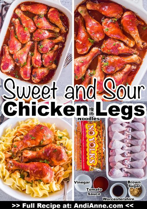 Sweet And Sour Drumsticks, Sweet And Sour Chicken Legs Recipe, Sweet And Sour Chicken Drumsticks, Sweat And Sour Chicken, Chicken Legs And Rice, Turkey Delight, Chicken Chili Recipe Easy, Chicken Legs Recipes, Awesome Chicken