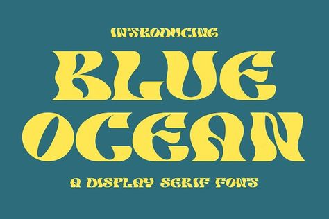 BLUE OCEAN MODERN DISPLAY FONT by Storytype Studio on @creativemarket Ocean Font, Logo Book, Title Design, Lettering Quotes, Luxury Logo, Display Font, Serif Font, Design Fashion, Blue Ocean