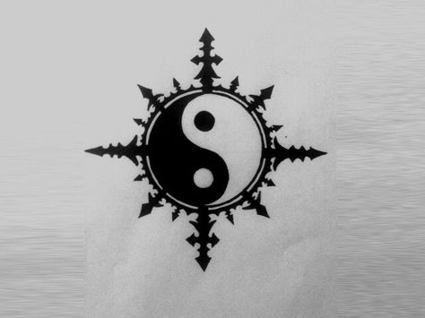 Ying Yang Tattoo Brother Sister, Zen Circle Tattoo, Sun Moon Yin Yang, Yin Yang Tattoo Designs, Moon Yin Yang, Circle Tattoo Design, Zen Tattoo, Moon Star Tattoo, Sister Tat