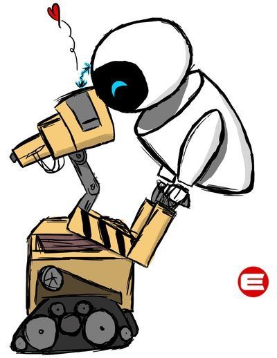 Wall-E & Eve | Disney Love | Disney Couple | @dgiiirls Walle And Eva, Walle Y Eva, Wall E And Eve, Wall E Eve, Disney Wall, Wall E, Pinturas Disney, Baymax, Disney Life