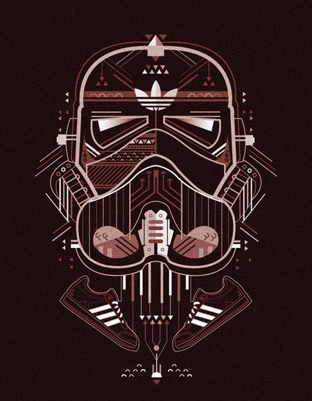 Storm Trooper Illustration by Petros Afshar Adidas Star Wars, Adidas Art, Gfx Design, Uk Artist, Star Wars Art, Illustrations Posters, Graphic Design Illustration, Vector Art, Illustration Design