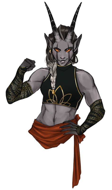 Dnd One Shot Ideas, Tiefling Barbarian, Monk Dnd, Tiefling Female, Dnd Tiefling, Worst Generation, Výtvarné Reference, Monster Girls, Cool Monsters