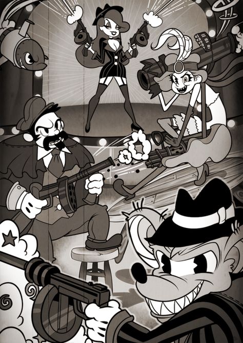 the bot lane riot by raspbearyart on DeviantArt 20s Cartoons Style, 40s Cartoon Style, 1920s Cartoon Style, Rubber Hose Cartoon Style, 1920 Cartoon, 1930 Cartoon Style, 1940s Cartoons, 50s Cartoon Style, 20s Cartoon