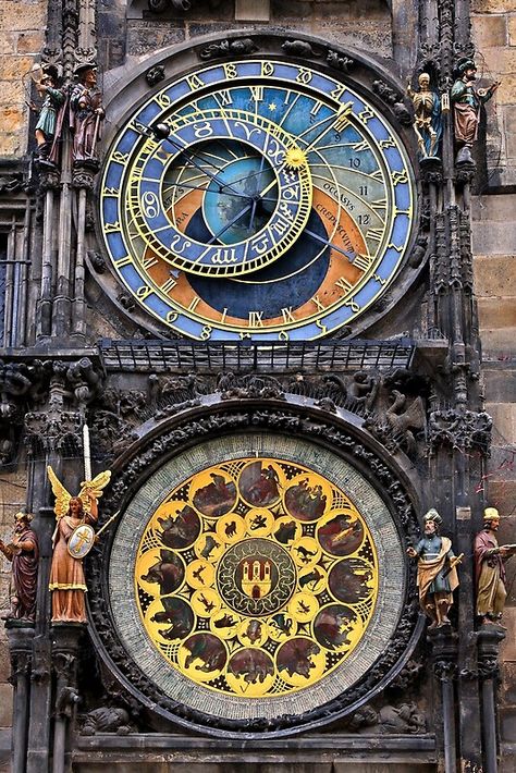 Prague Clock, Prague Astronomical Clock, Astronomical Clock, Prague Travel, Sundials, Old Town Square, Town Square, Prague Czech Republic, Antique Clocks