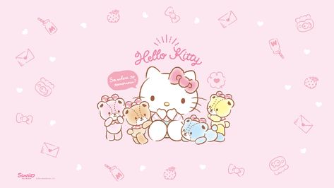 Hello Kitty Long Widget, Hello Kitty Laptop, Hello Kitty Book, Griffonnages Kawaii, Bears Cute, 3d Wallpaper Cute, Pink Wallpaper Ipad, Ios Themes, Hello Kitty Wallpaper Hd