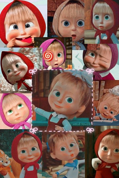 I LIKE Masha Masha Wallpaper Cute, Masha Wallpaper, Masha And The Bear Wallpaper, Wallpaper Marsha, Minions Singing, Masha And Bear, Wallpaper Unicorn, Marsha And The Bear, Cartoons Dp