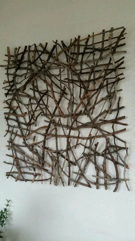 Stick Wall Hanging, Takken Decor, Tre Kunst, Twig Crafts, Rama Seca, Twig Art, Desain Furnitur Modern, Diy Wand, Wood Wall Art Diy