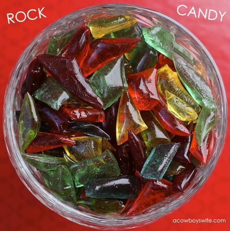 Christmas Rock Candy, Rock Candy Recipe, Hard Tack Candy, Hard Tack, Make Rock Candy, How To Make Rocks, Hard Candy Recipes, Healthy Recipes Easy Snacks, Candy Recipes Homemade