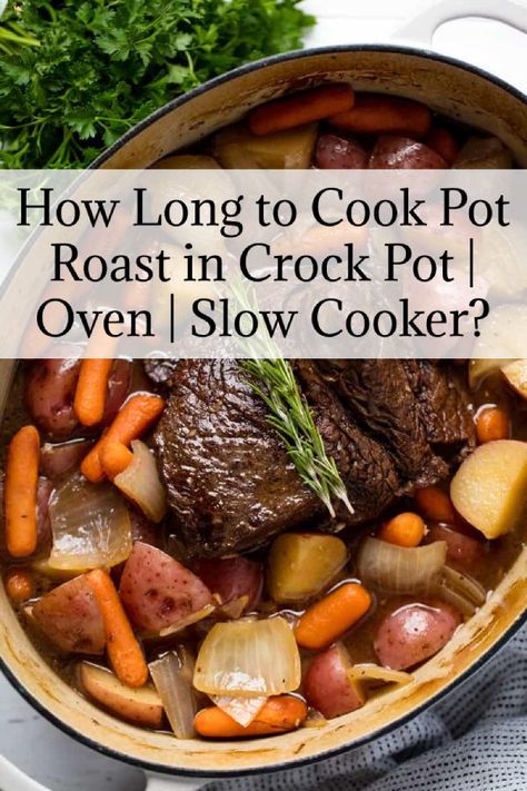 how long to cook pot roast in crock pot, how long to cook pot roast on stove, how long to cook pot roast in slow cooker, how long to cook pot roast in oven at 350, how long to cook pot roast in oven, how long to cook pot roast Cooking Asparagus On Stove, Slow Cook Pot Roast, Pot Roast In Crock Pot, Roast In Crock Pot, Large Family Dinner, Slow Cook Roast, Beef Roast Crock Pot, Oven Pot Roast, Crockpot Pot Roast