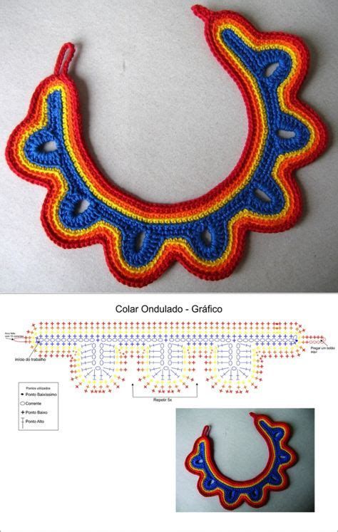 Knitted Jewellery, Crochet Collars, Col Crochet, Crochet Collar Pattern, Crochet Jewelry Patterns, Crochet Collar, Freeform Crochet, Collar Dog, Crochet Diy