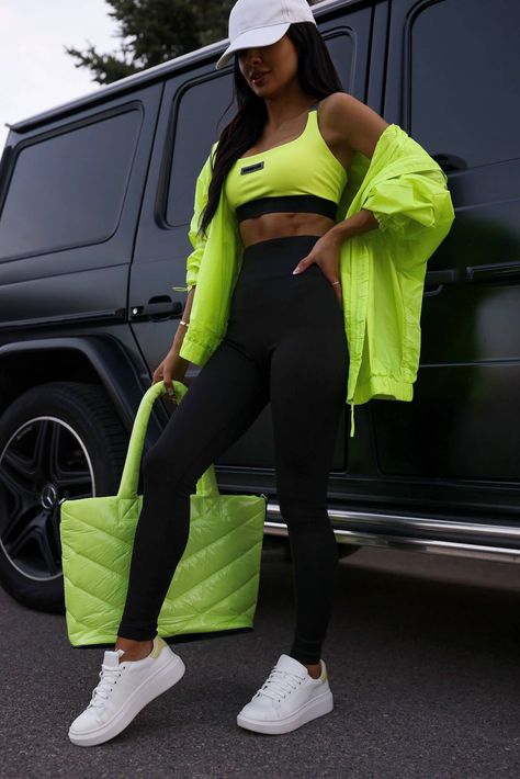 Neon Workout Outfit, Walmart Sneakers, Autum Outfit, Mia Mia Mine, Outfit Hacks, Activewear Trends, Fashion Staples, Mia Mia, Cute Workout Outfits