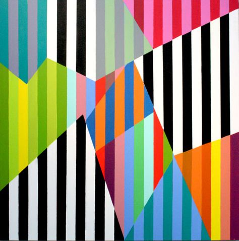 Composition Lines, Stripes Painting, Striped Artwork, Stripe Art, Striped Art, Geometric Design Art, Ecole Art, Abstract Geometric Art, Modern Contemporary Art