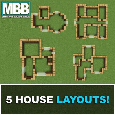 Here’s 5 house layouts for you all, which one would you like the most for us to build? . . #minecraft #minecraftbuild #minecraftbuilds… One Block House Minecraft, Mincraft Idea Houses Blueprints, Cottages In Minecraft, Minecraft House Building Tips, Mc Building Ideas House, Cool Things To Build On Minecraft, Minecraft House Blueprints Layout Small, House Blueprints Minecraft, Minecraft Charts Building