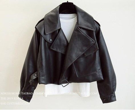 71a58e8cb75904f24cde464161c3e766desc49607755ri Estilo Ivy League, Leather Jacket Biker, Streetwear Coat, Faux Leather Jacket Women, Suede Outfit, Chique Outfit, Motorcycle Jackets, Faux Leather Biker Jacket, White Coat