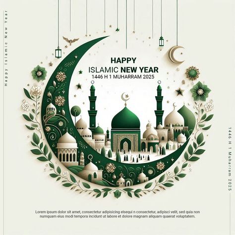 Islamic New Year 1446 H Happy 1 Muharram 2025 Messages#pikbest##Templates Hijri Year, Happy Islamic New Year, Islamic Celebrations, Tsunami Waves, Happy Muharram, Islamic New Year, Islamic Posters, Books Free Download Pdf, Psd Free Download