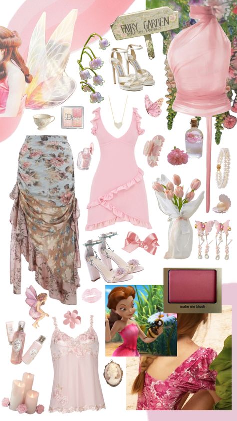 #rosetta #rosettaoutfit #fairy #moodboards #outfitinspo #vibes #beauty #faeries #lightfeminine #girly #aesthetic #flower Forest Fairy Aesthetic Clothes, Pixie Hollow Party, Fairy Aesthetic Outfit, Forest Fairy Aesthetic, Rosetta Fairy, Fairies Aesthetic, Fairy Core Outfits, Faerie Aesthetic, Curvy Casual Outfits