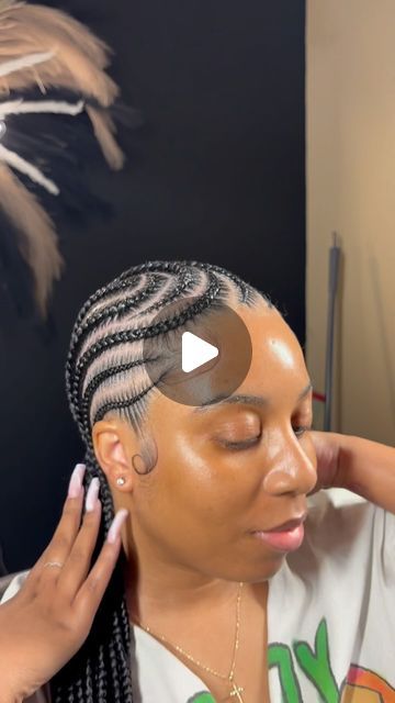 Houston Stitch Braids on Instagram: "So pretty!!!! Look at all this HAIR & my client is GORGEOUS! come on skinnn  MAY books are officially open!!!  Style: SIGNATURE   More on my TIKTOK : ttaystouch  #houstonhair #houstontxhairstylist #houstonhairstylist #atlhair #atlstitchbraids #houstonstitchbraids #ttaystouch #houstonknotlessbraids #stitchclasses #braidingclasses" Braids And Box Braids Hairstyles, Switch Braids Hairstyles, Straight Cornrows Braids For Black Women, Braided Cornrow Hairstyles 2024, Short Stitch Braids With Beads, One Layer Braids Black Hairstyles, Two Stands Hairstyles, Regular Cornrow Braids, Eight Stitch Braids