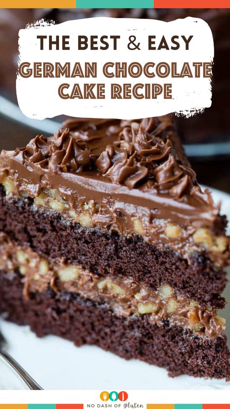 German Chocolate Cake Recipe German Chocolate Desserts, Gluten Free German Chocolate Cake, Easy German Chocolate Cake, German Chocolate Cake Frosting, Chocolate Filling For Cake, Cake Recipe Moist, Chocolate Cake Mix Recipes, German Chocolate Cake Recipe, Pecan Frosting