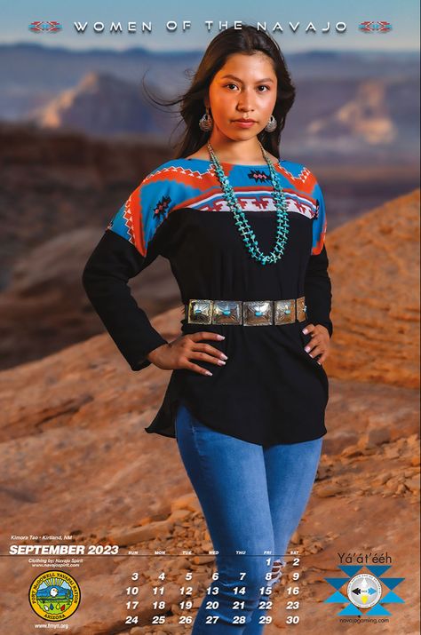 Kimora Tso • WOTN 2023 Clothing by Navajo Spirit Navajo Clothing, Native Beauty, Navajo Women, Native American Dress, Native Women, Folk Culture, Human Faces, 2023 Clothing, Native American Paintings