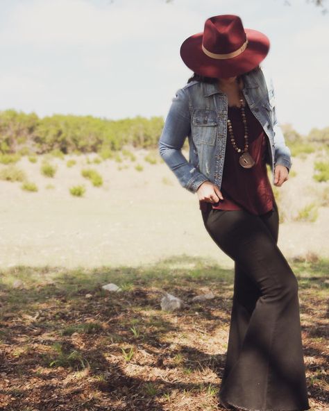 swipe to see more of THE CUTEST distressed denim jacket!🖤 • Also a HUGE thank you to @jessee_lee  for playing our model! Go check out @jessee_lee and @colleenmichellemusic you will not regret it🌻 #springstyle #charlie1horse #denim #distressed #denimjacket #shoponline #singersongwriter #singer Maroon Hat Outfit, Charlie Horse Hats Outfit, Charlie One Horse Hats Outfit, Burgundy Hat Outfit, Western Hat Outfit, Felt Hat Outfit, Hat Outfit Fall, Maroon Hat