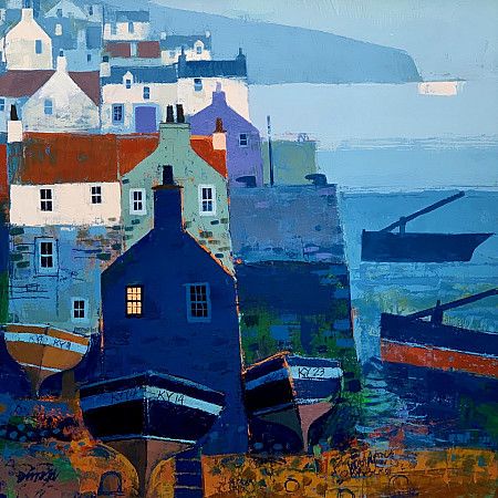 George Birrell Paintings, Scottish Painting, Red Rag, West Coast Scotland, Glasgow School Of Art, Scottish Art, Scottish Artists, Scottish Landscape, Expressive Art