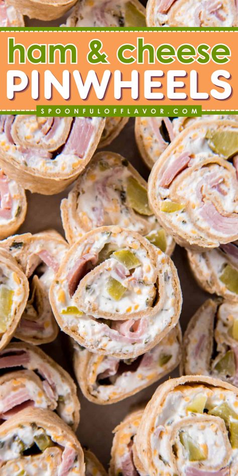 Try this quick and easy ham and cheese pinwheels recipe for a simple tailgating recipe! Homemade ranch cream cheese spread, ham and cheese are the main ingredients of this best football appetizer! It is creamy and tasty. Try to cook this ham and cheese pinwheel soon! Ham Pinwheels Cream Cheese, Cold Recipes, Ham And Cheese Pinwheels, Pinwheels Recipe, Cheese Pinwheels, Pinwheel Appetizers, Cream Cheese Spread, Fresh Snacks, Easy Sandwich Recipes