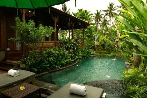 Ubud Vacation Rentals & Homes - Bali, Indonesia | Airbnb Ubud Indonesia, Bali Resort, Hotel Inspiration, Bamboo House, Stone Pathway, Loft Interiors, Gorgeous Scenery, Unique Places, Wooden House